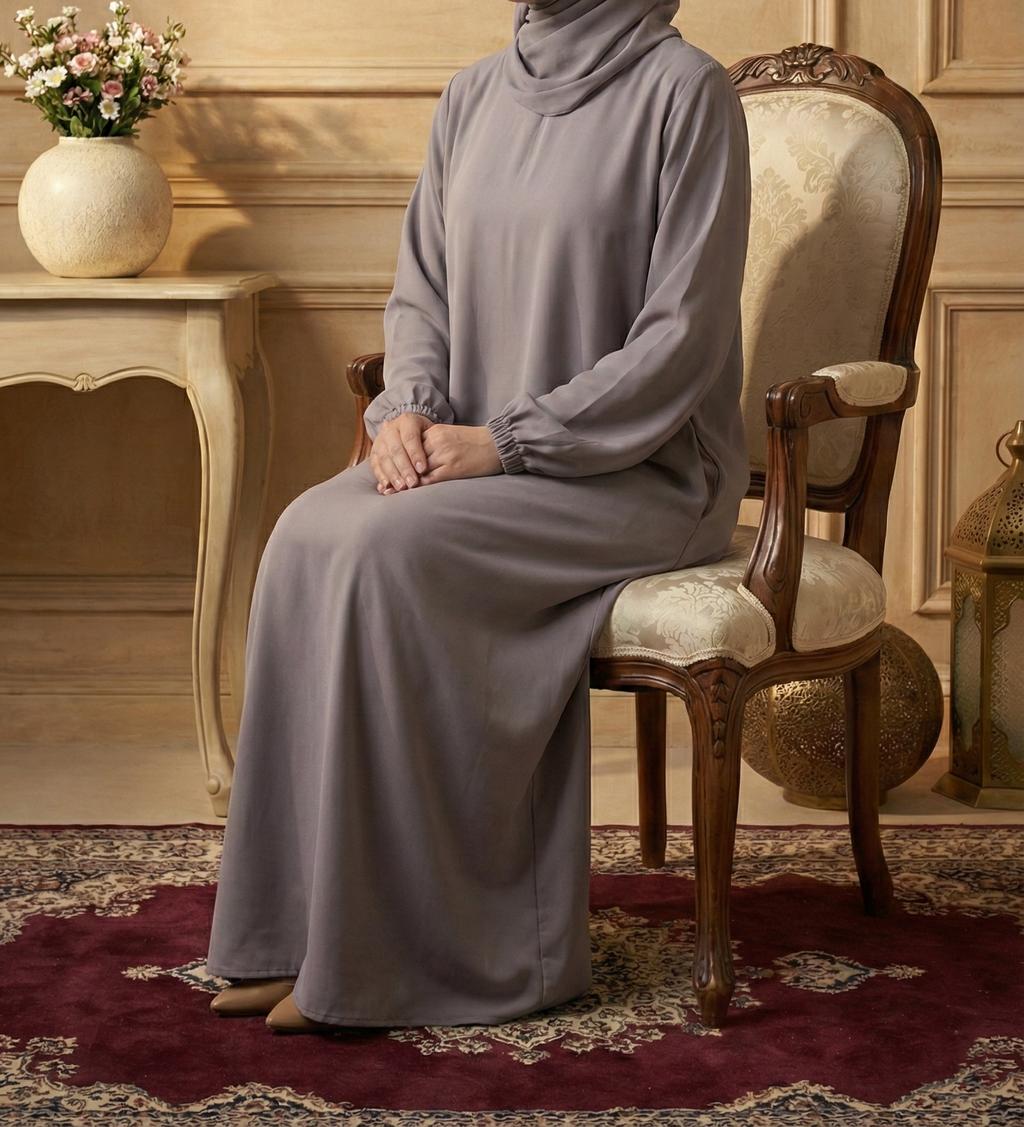 Musfirah Mauve Abaya by Al Deebaj, photo 4
