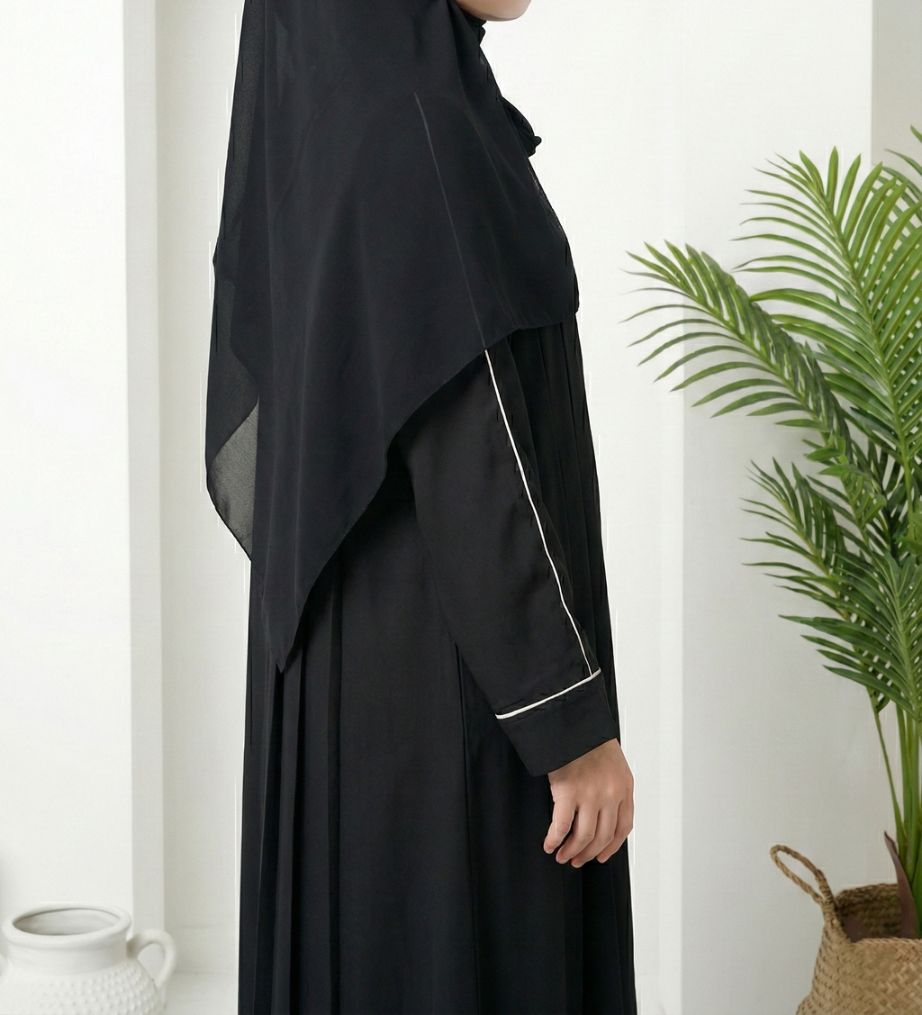Faiza Black Abaya by Al Deebaj, photo 3