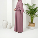 Khawlah T Pink Zipper Abaya by Al Deebaj, photo 4