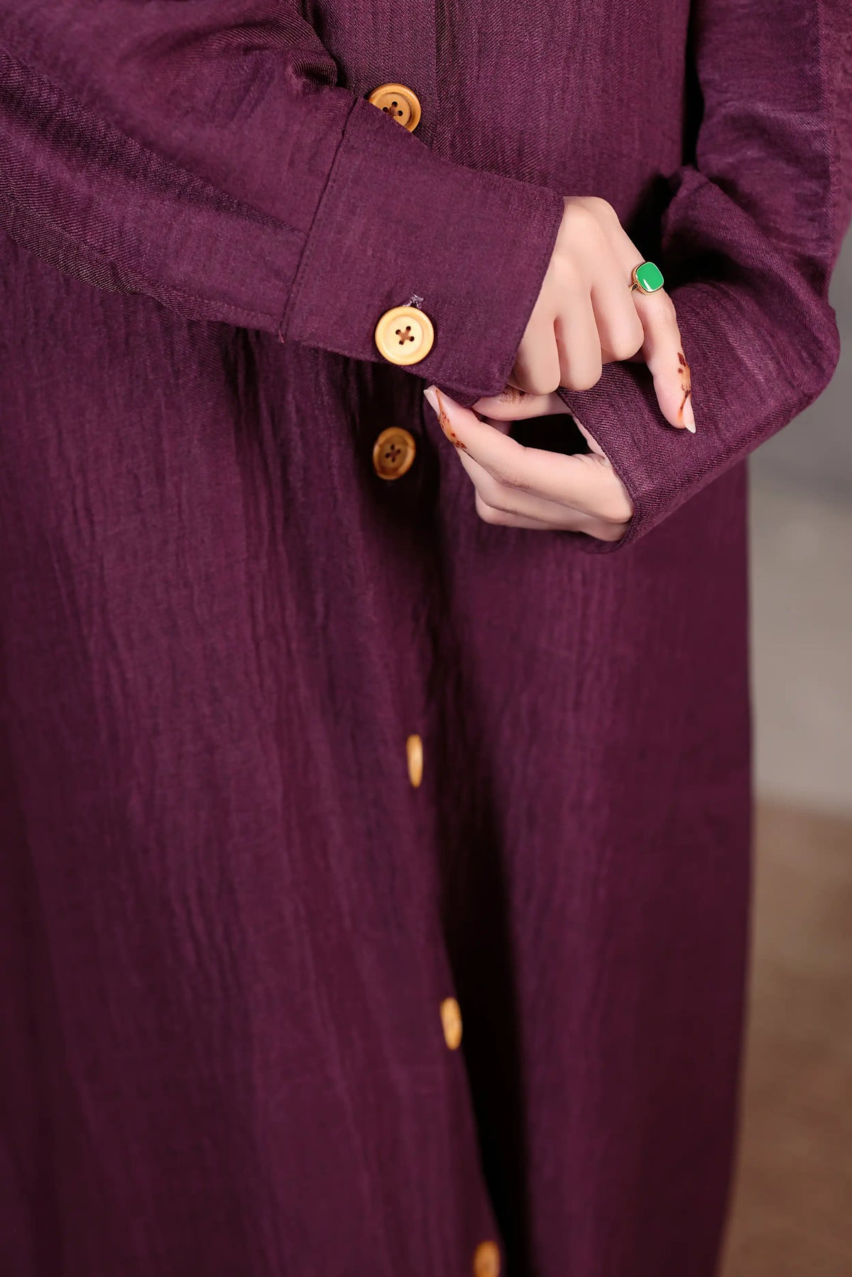 Maliha Maroon Abaya by Al Deebaj, photo 4