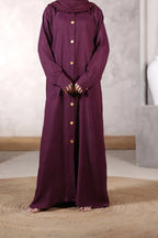 Maliha Maroon Abaya by Al Deebaj