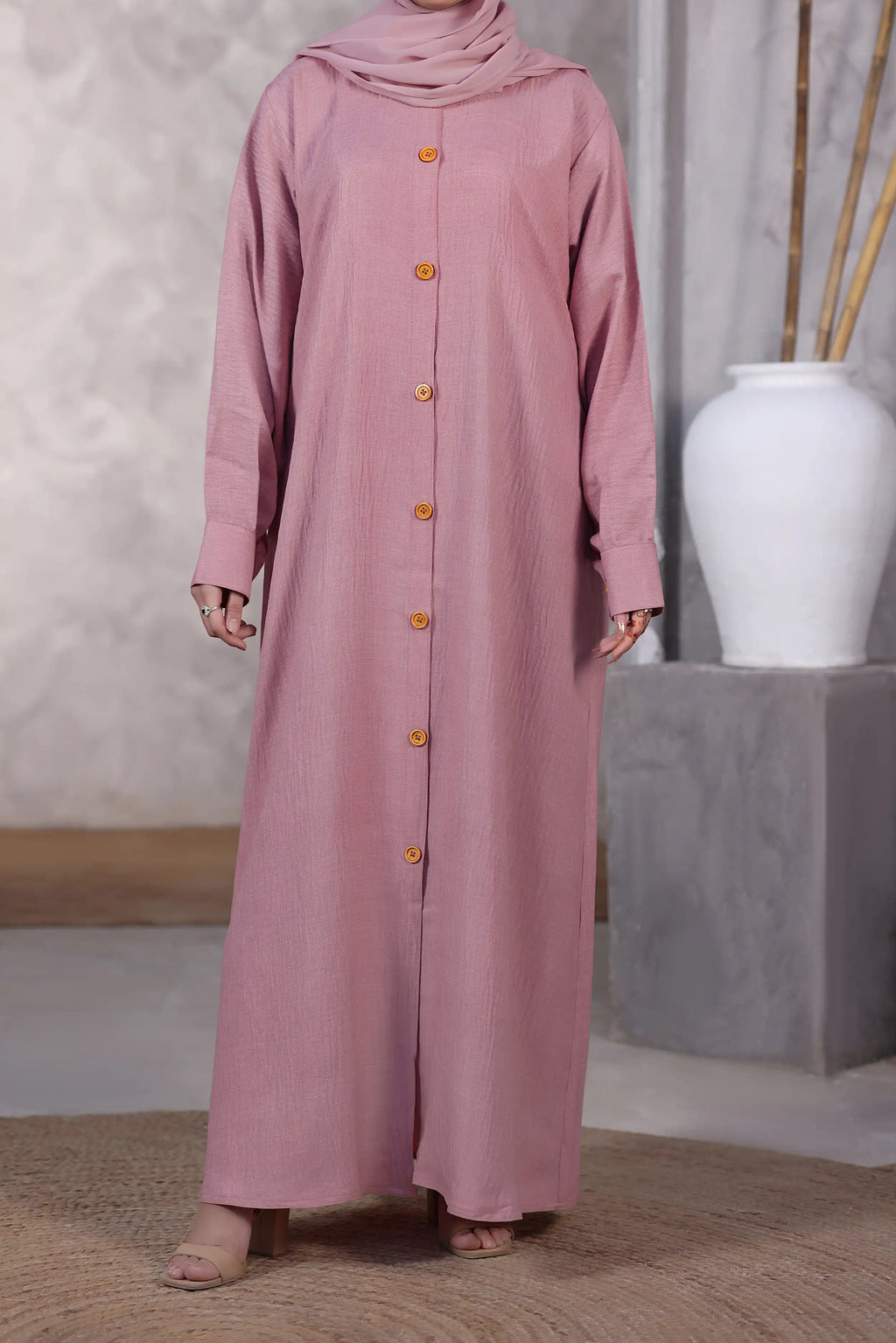 Maliha Pink Abaya by Al Deebaj