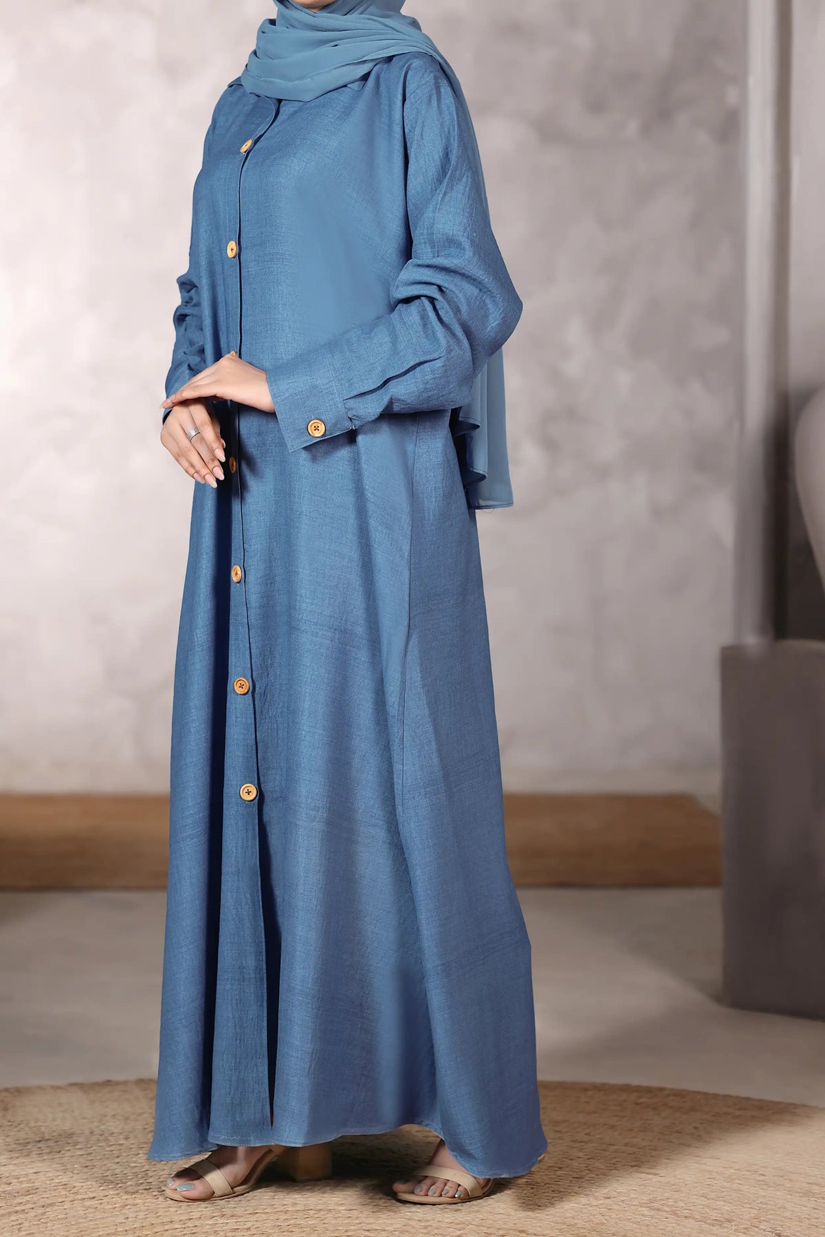Maliha Dark Blue Abaya by Al Deebaj, photo 5