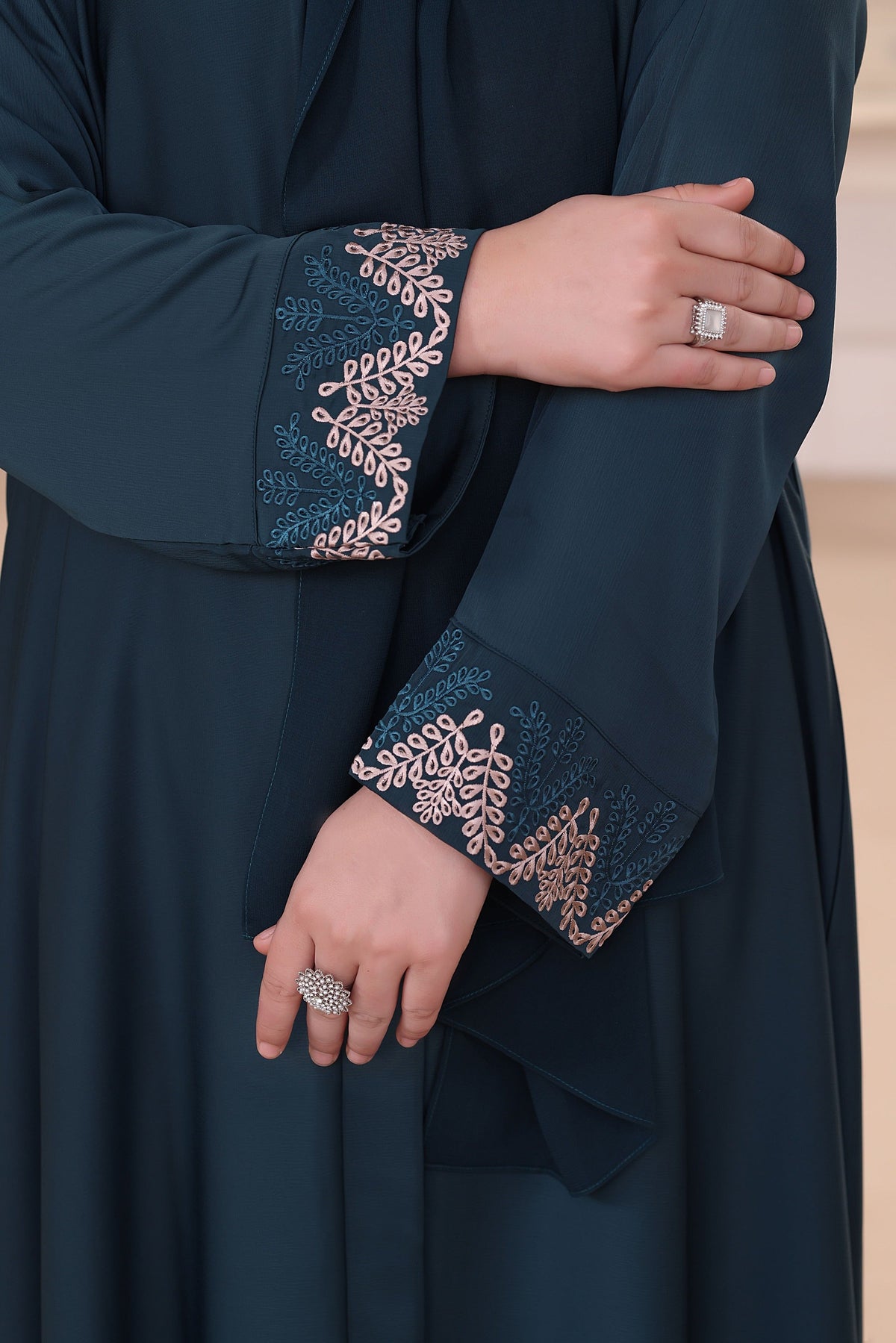 Tooba Dark Teal Abaya by Al Deebaj, photo 2