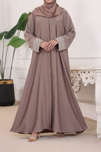 Areesha Chocolate brown Abaya by Al Deebaj