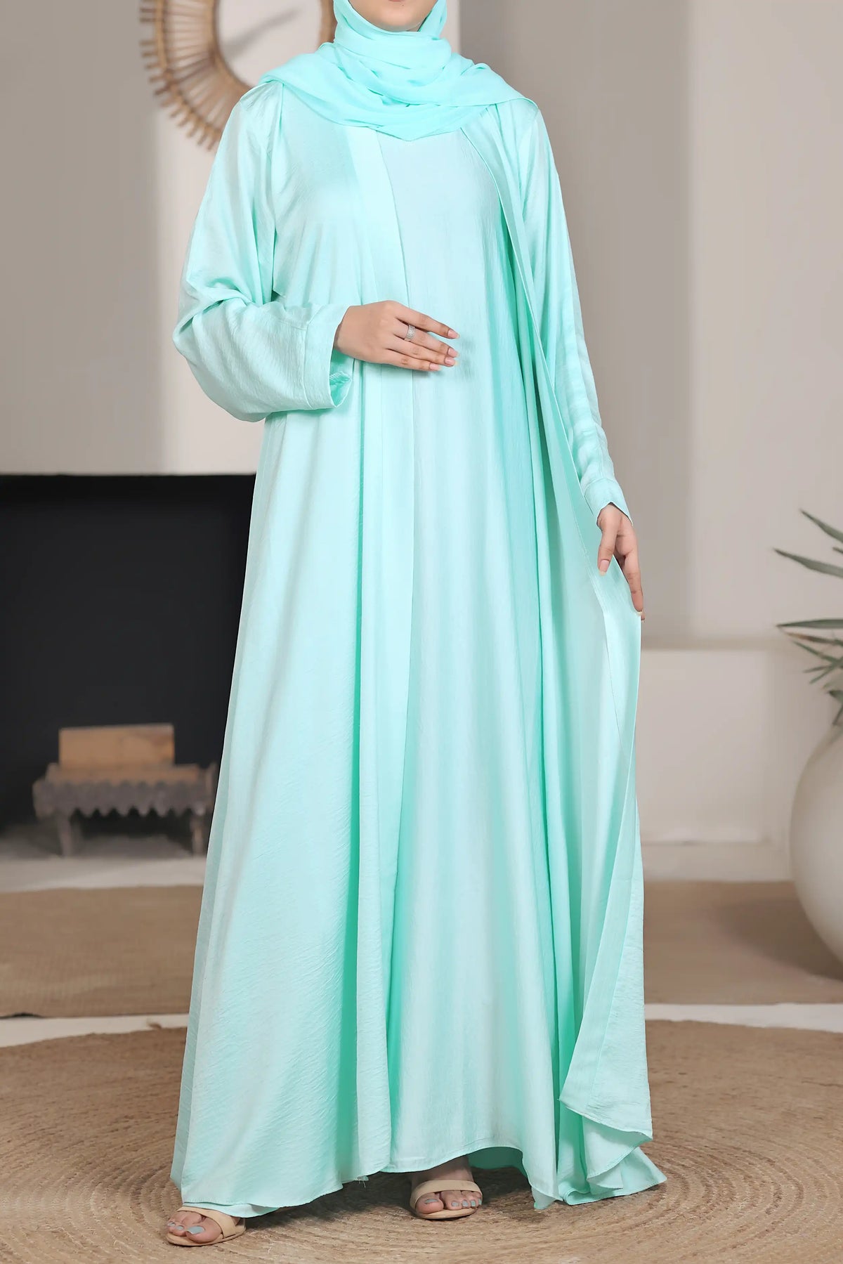 Hareer Cyan Abaya by Al Deebaj