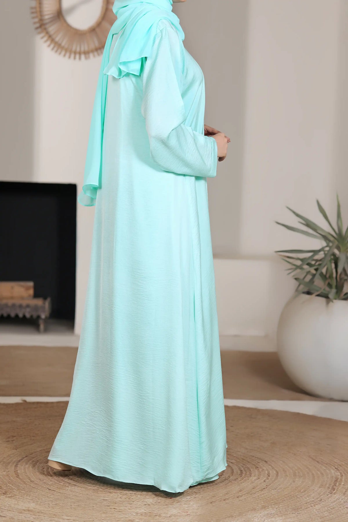 Hareer Cyan Abaya by Al Deebaj, photo 4