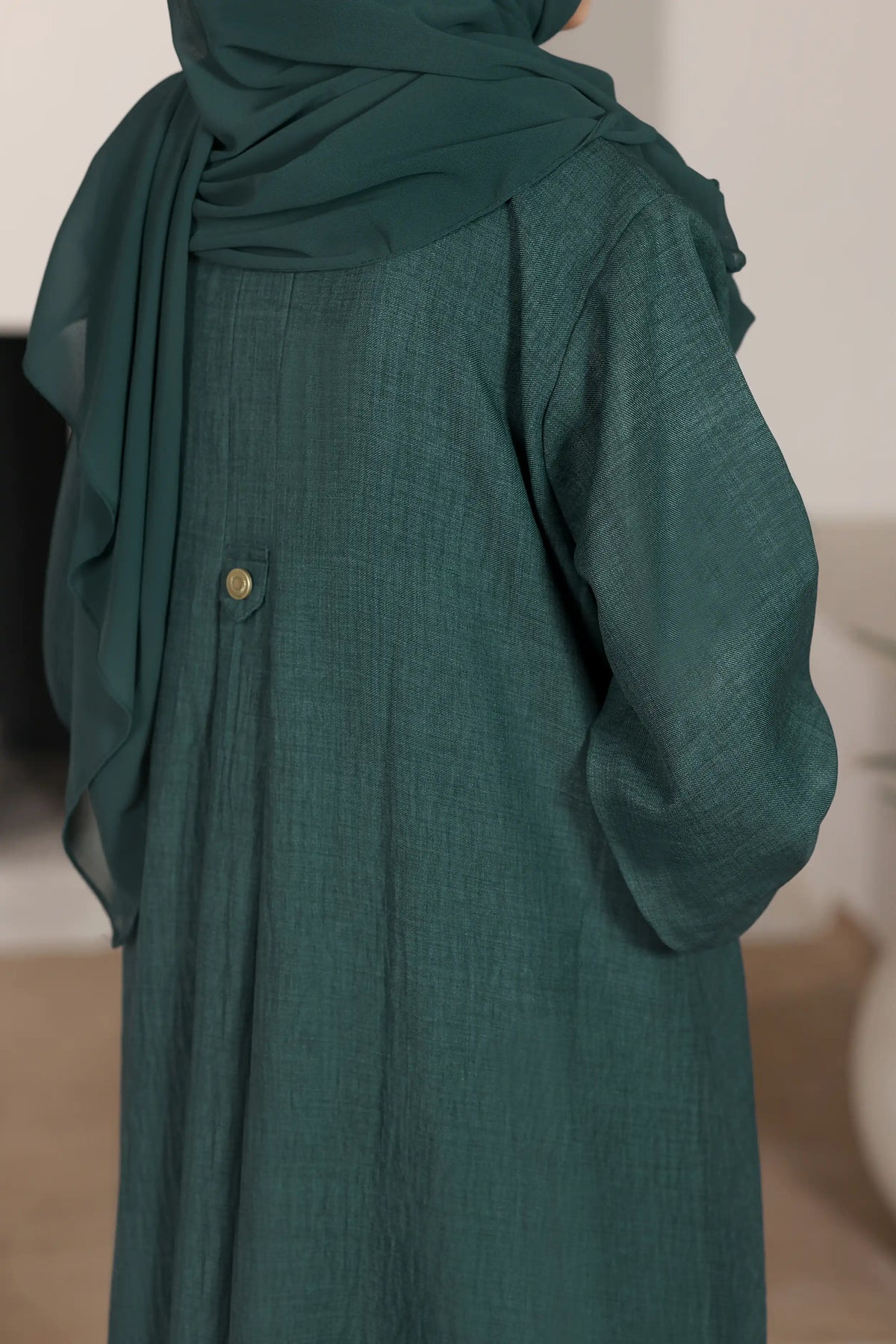 Huma Bottle Green Abaya by Al Deebaj, photo 2