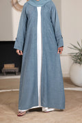 Huma Sky Blue Abaya by Al Deebaj