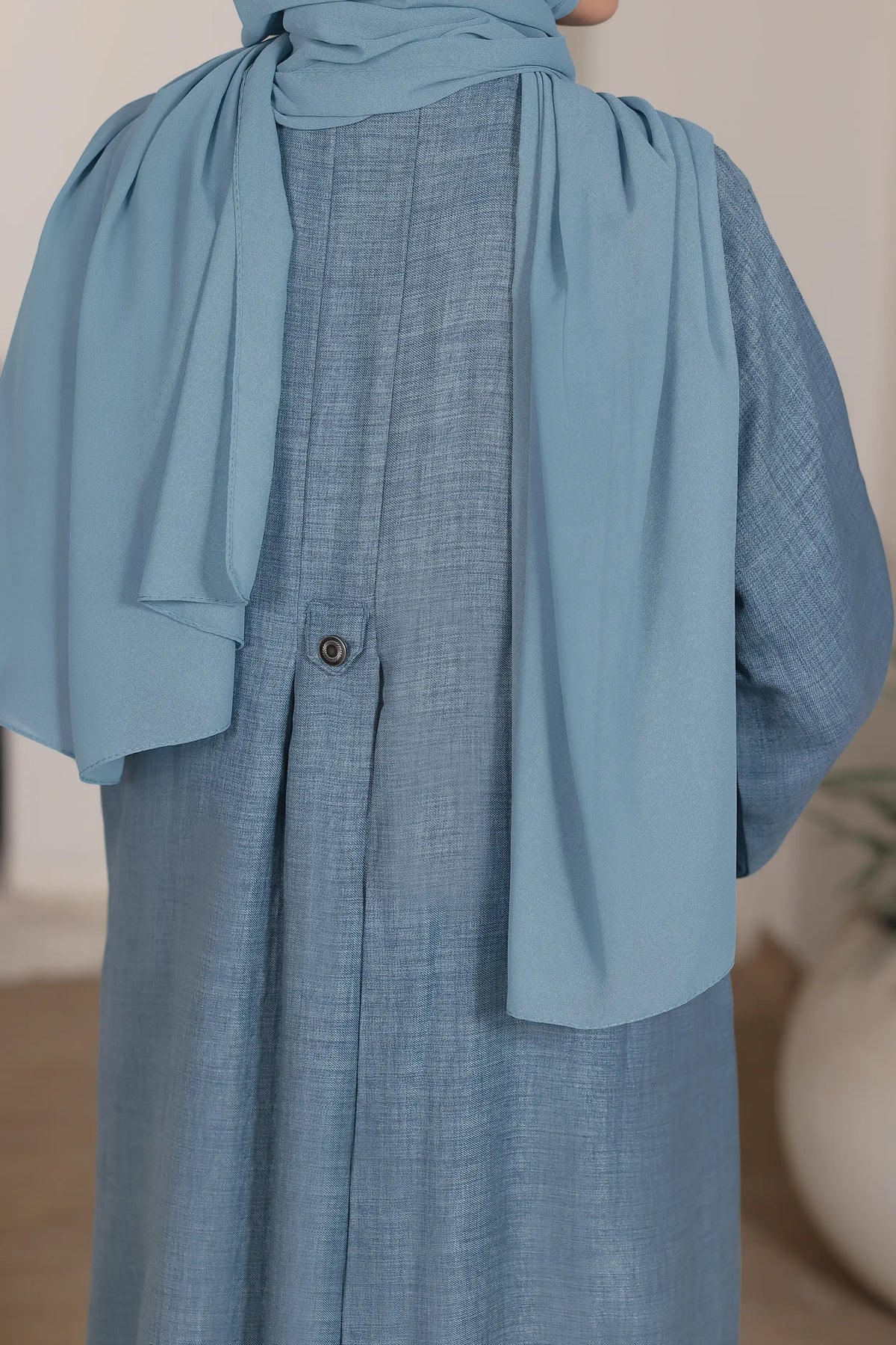 Huma Sky Blue Abaya by Al Deebaj, photo 5