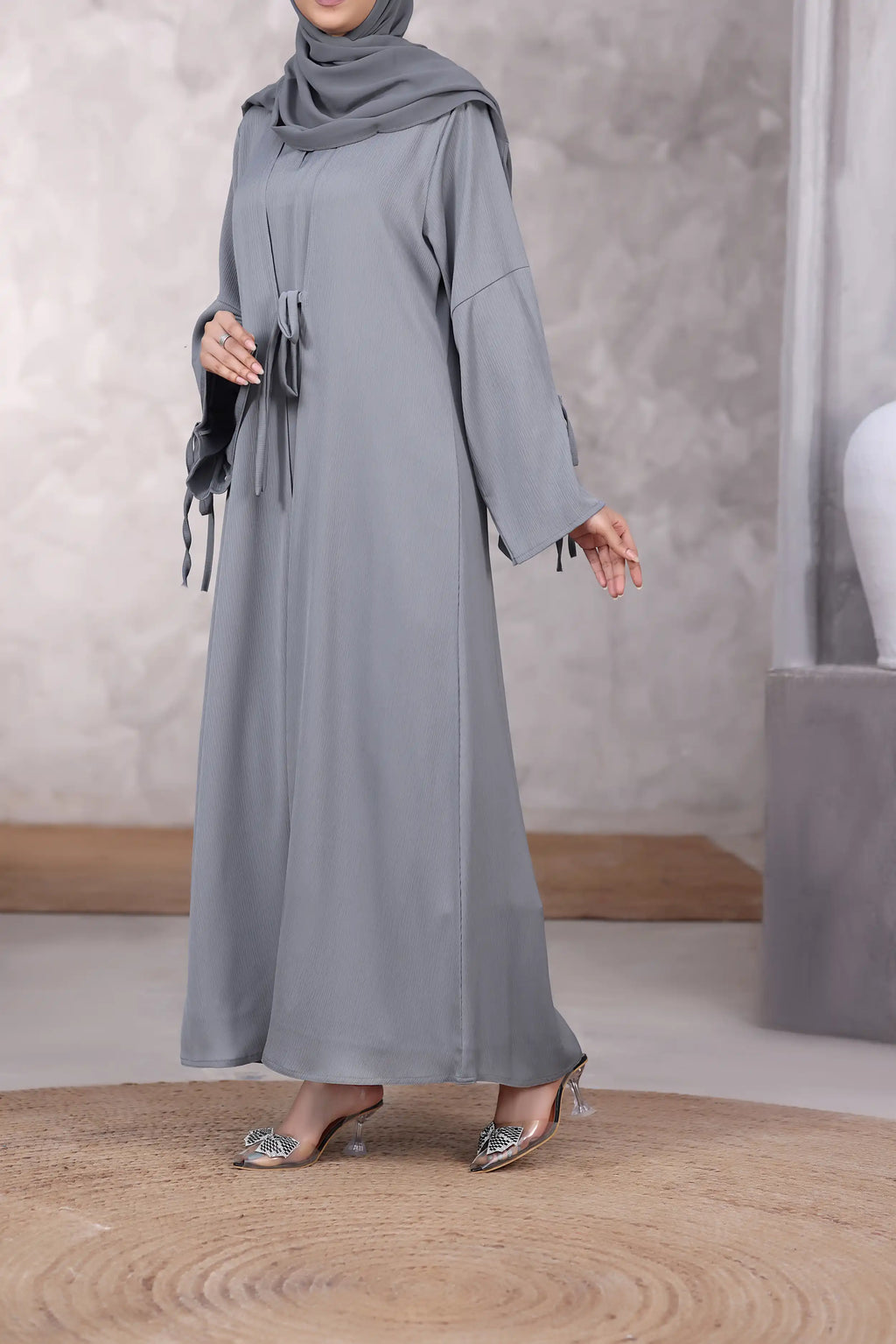 Anabiya Grey Abaya by Al Deebaj, photo 3