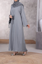 Anabiya Grey Abaya by Al Deebaj, photo 3