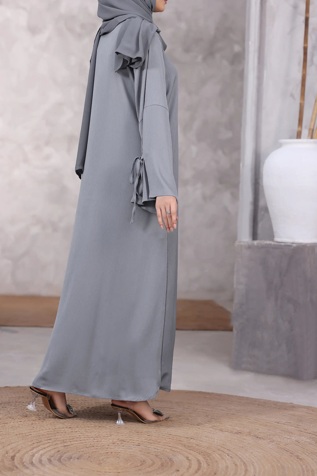 Anabiya Grey Abaya by Al Deebaj, photo 4