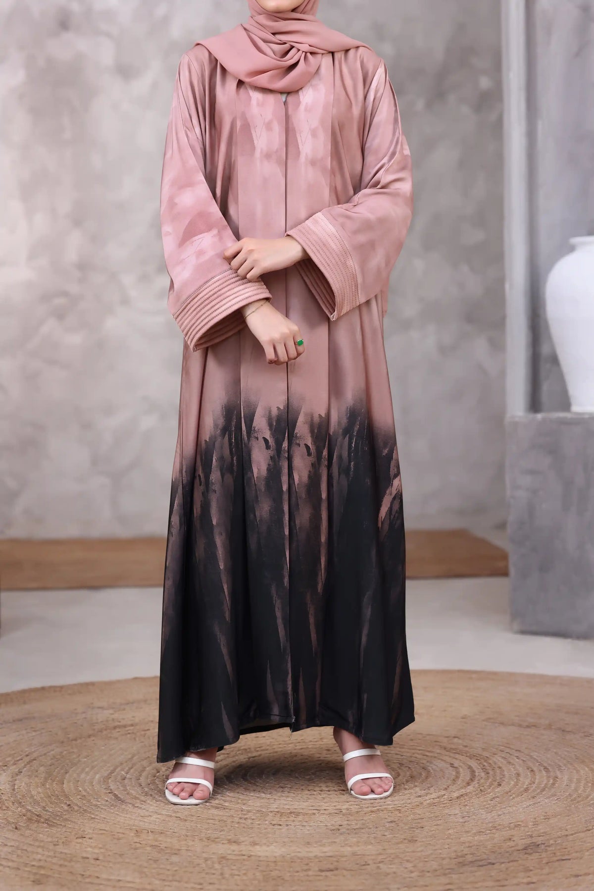 Desire Peach Abaya by Al Deebaj