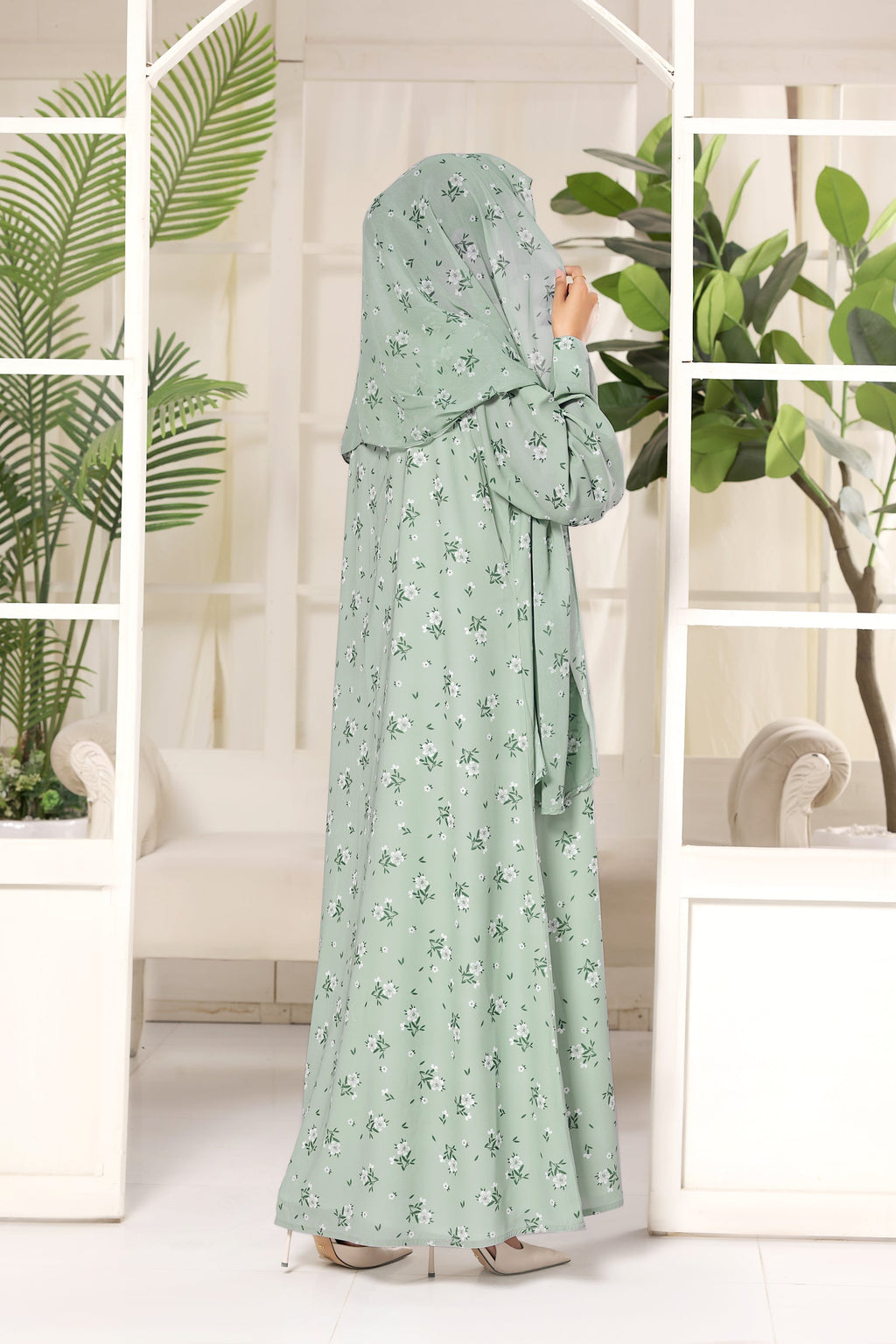 Mint Bloom Noure Abaya by Al Deebaj, photo 7