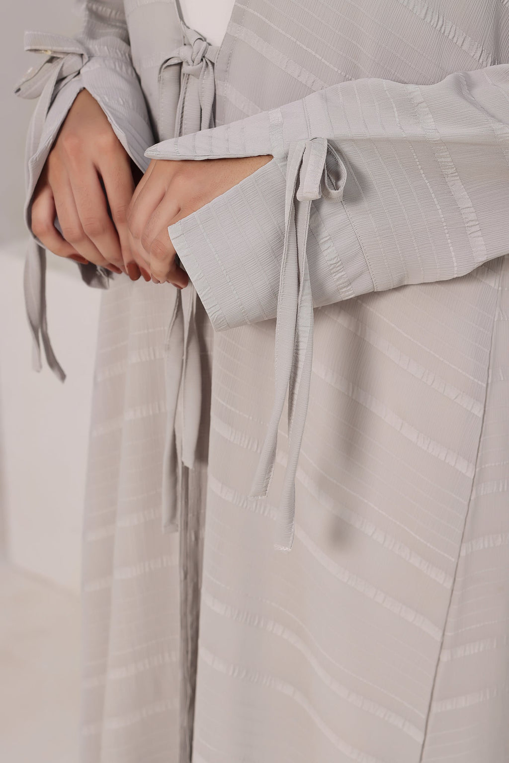 Habiba Grey Abaya by Al Deebaj, photo 6