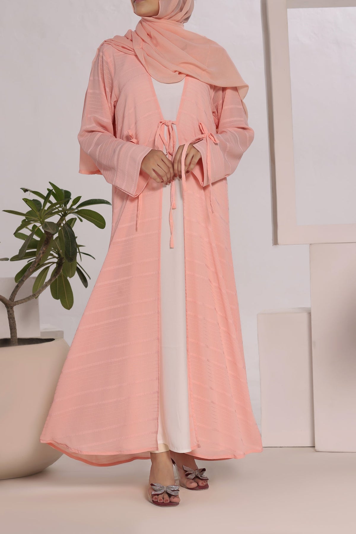 Habiba Pink Abaya by Al Deebaj