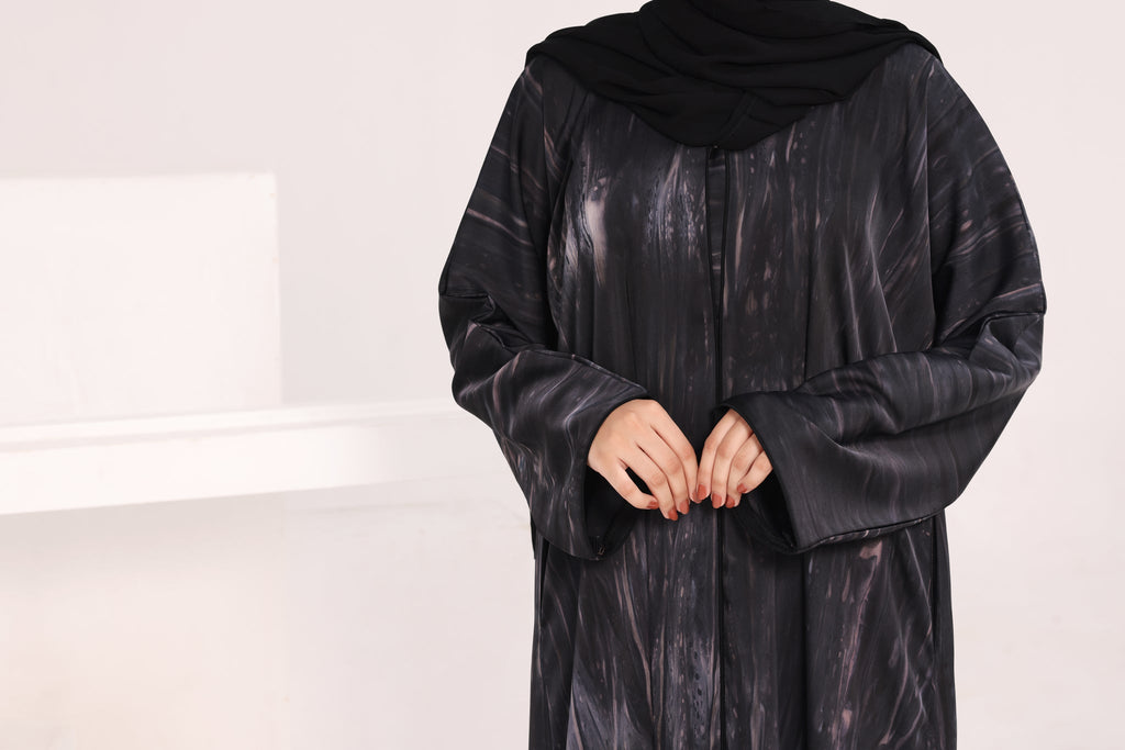 Black Pearl Printed Abaya by Al Deebaj, photo 5