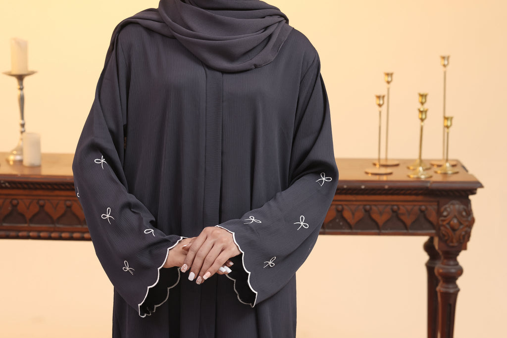 Farheen Grey Abaya by Al Deebaj, photo 5
