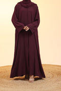 Mehar Maroon Abaya by Al Deebaj