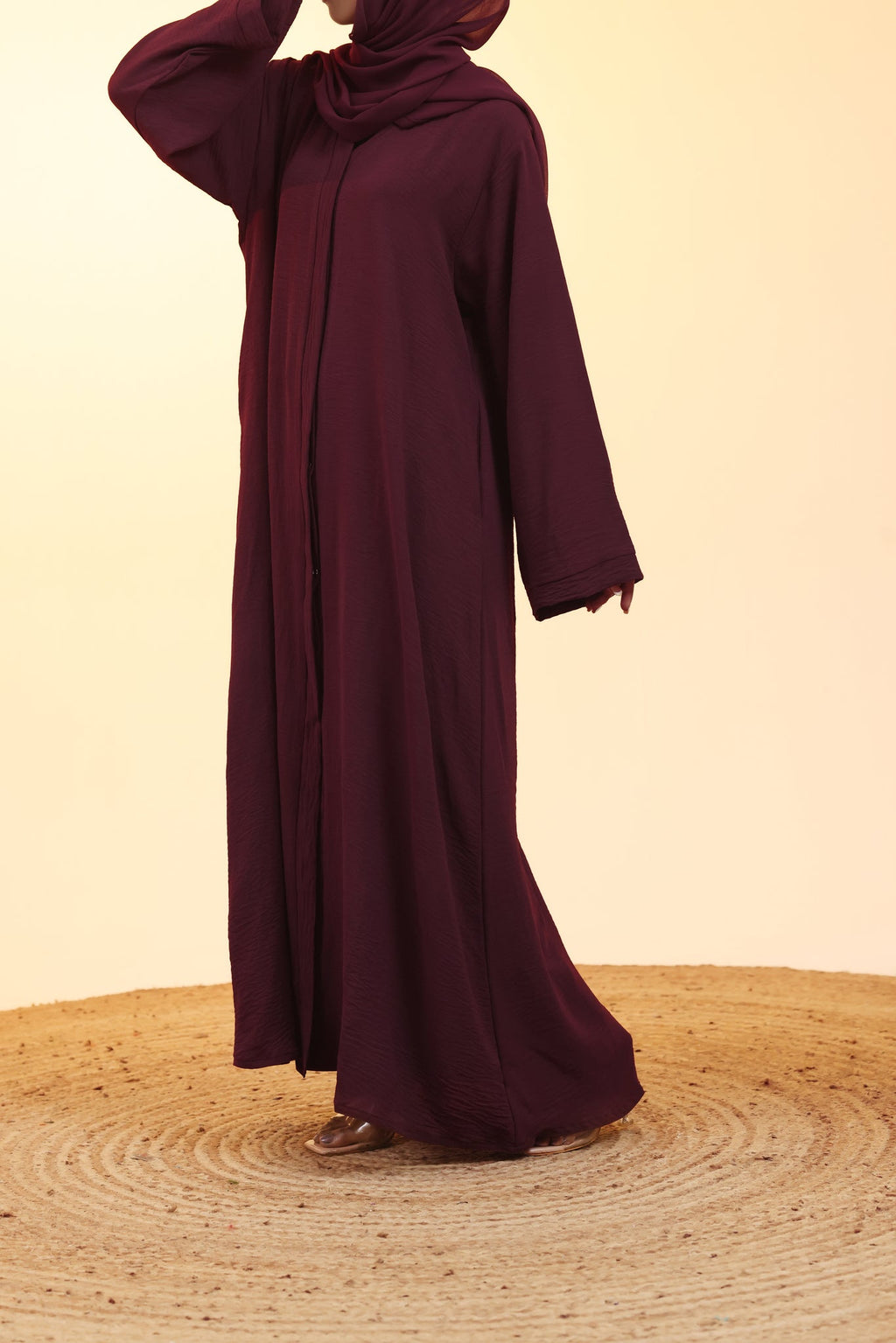 Mehar Maroon Abaya by Al Deebaj, photo 4