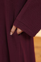 Mehar Maroon Abaya by Al Deebaj, photo 3