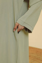 Mehar Sage Green Abaya by Al Deebaj, photo 2