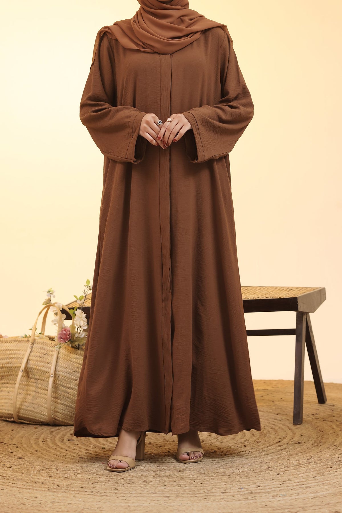 Mehar Brown Abaya by Al Deebaj