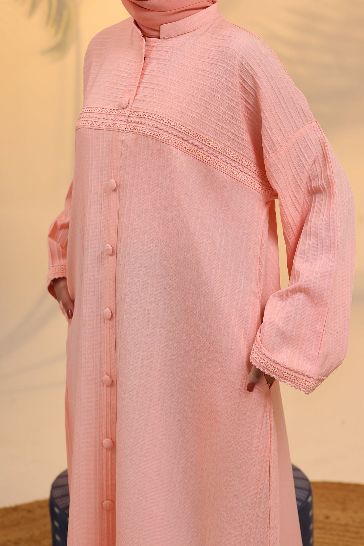 Rania Pink Abaya by Al Deebaj, photo 6