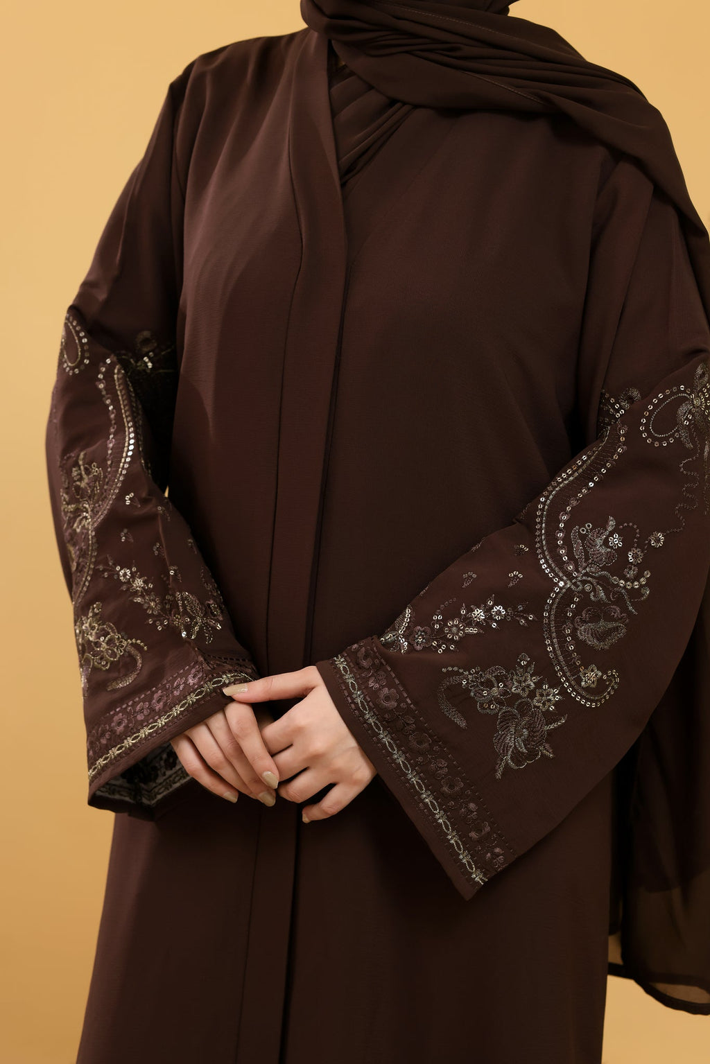 Sahla Brown Abaya by Al Deebaj, photo 2