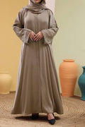 Sahla Beige Abaya by Al Deebaj