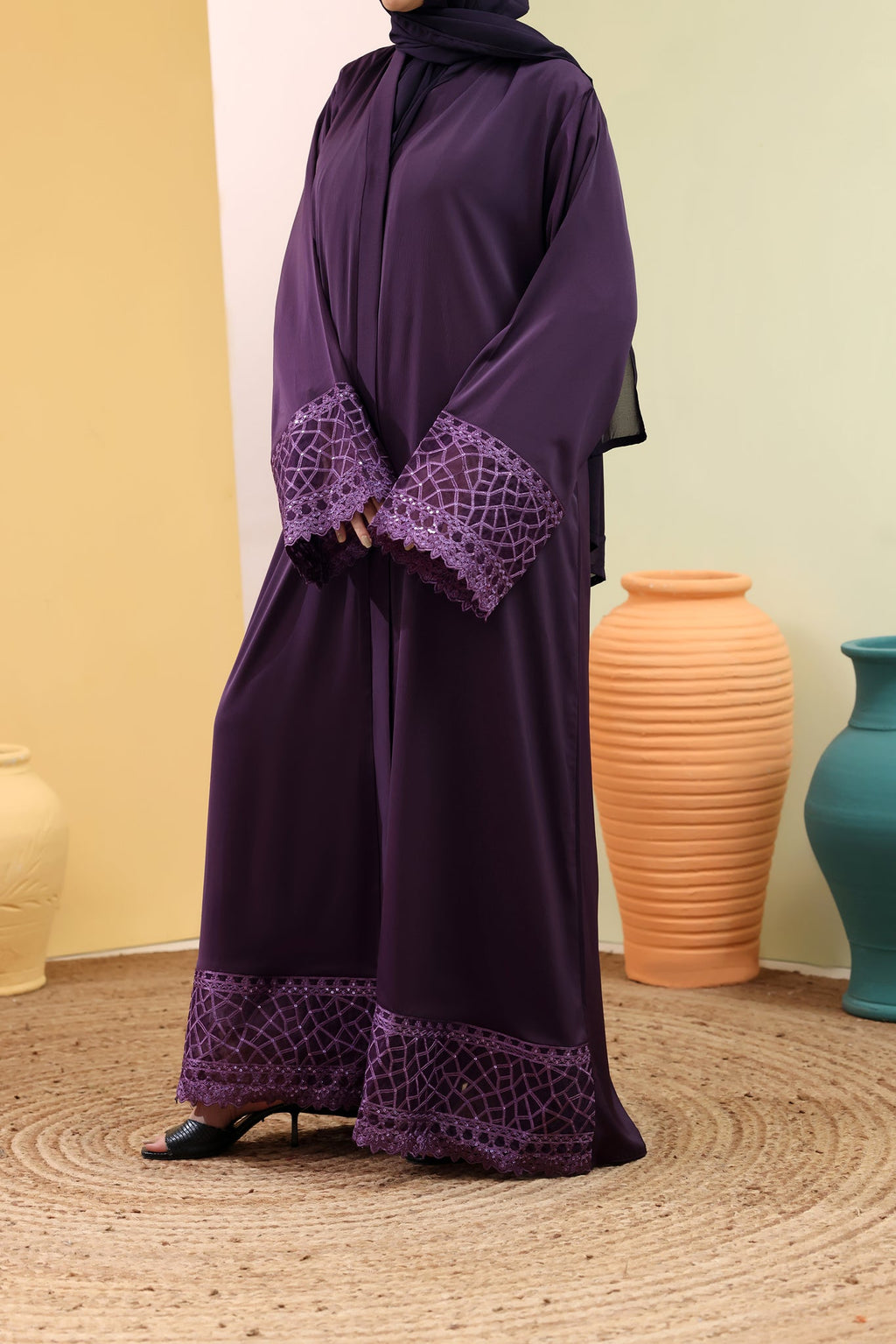 Safa Violet Abaya by Al Deebaj, photo 4