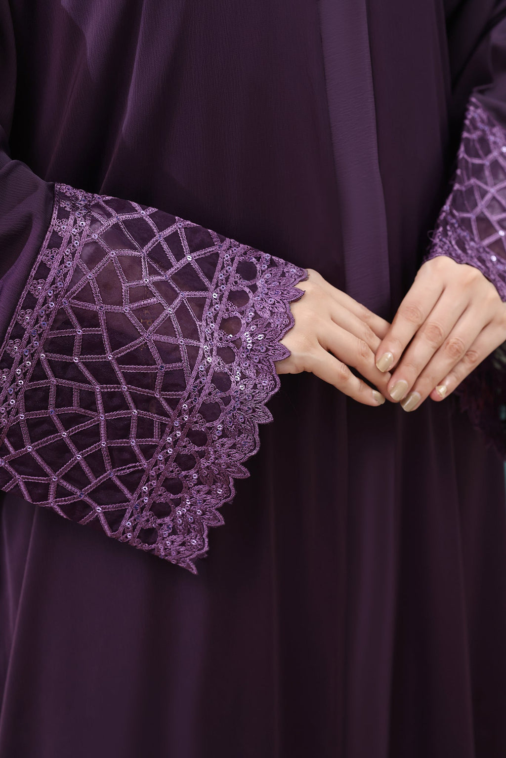 Safa Violet Abaya by Al Deebaj, photo 5