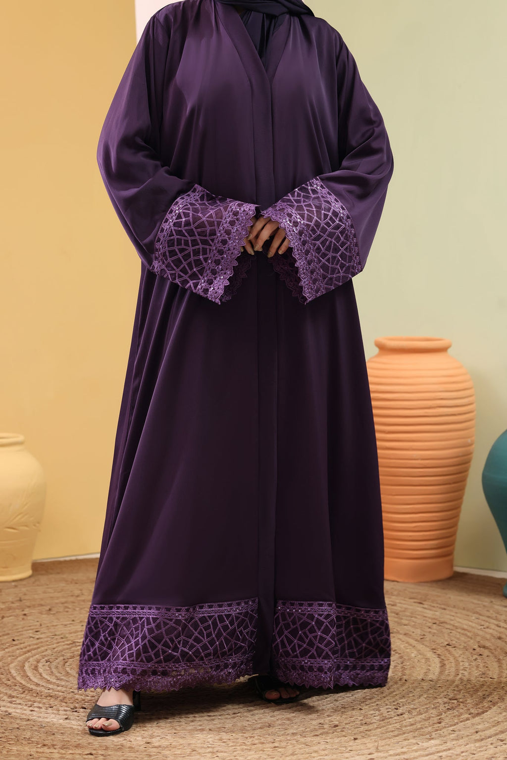 Safa Violet Abaya by Al Deebaj, photo 3