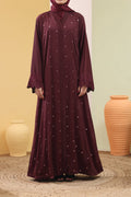 Suhayma Maroon Abaya by Al Deebaj