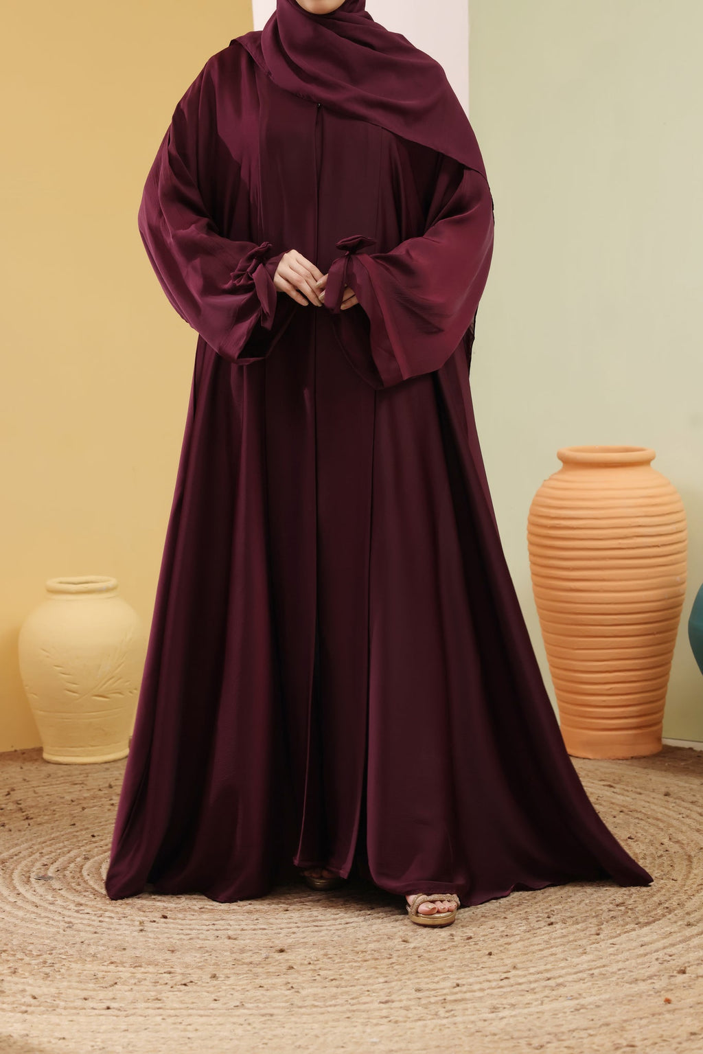 Sameera Maroon Abaya by Al Deebaj