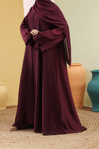 Sameera Maroon Abaya by Al Deebaj, photo 5
