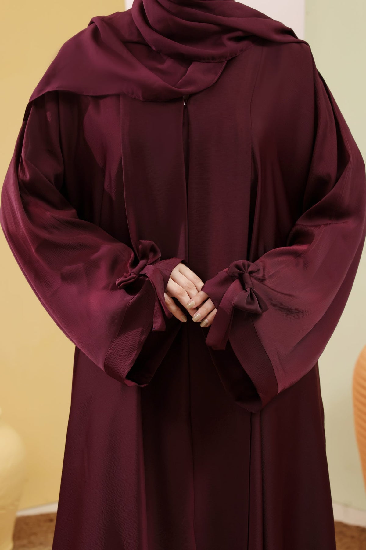Sameera Maroon Abaya by Al Deebaj, photo 3