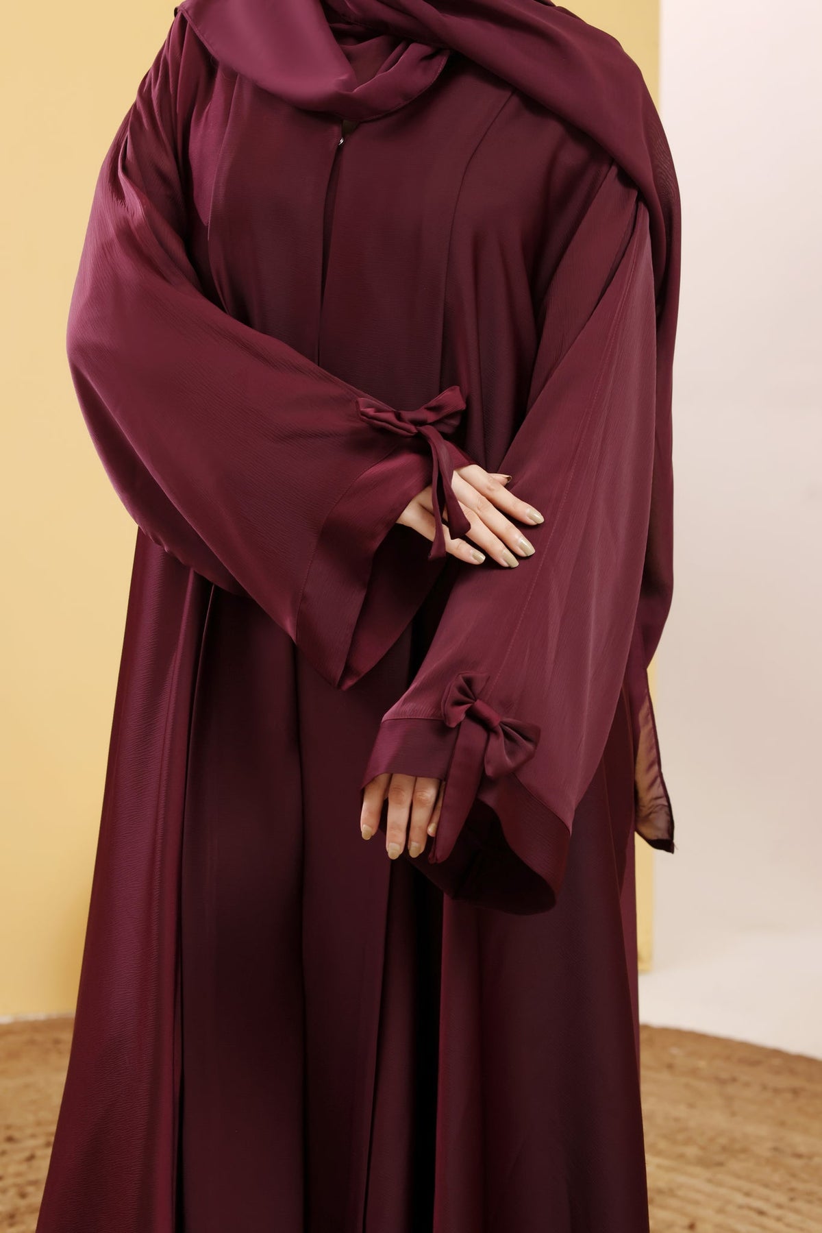 Sameera Maroon Abaya by Al Deebaj, photo 2