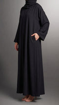 Black Plain Abaya by Al Deebaj