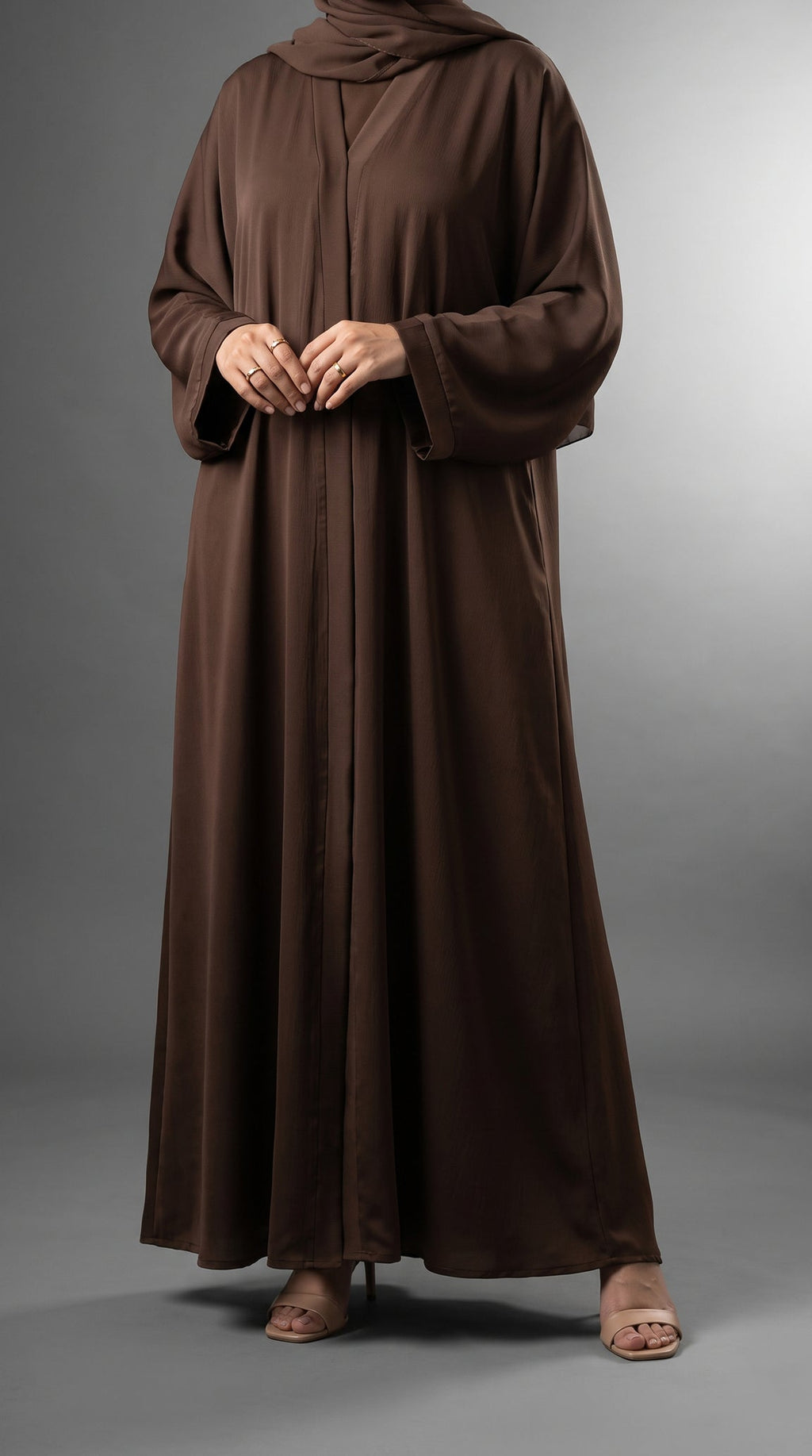 Brown Plain Abaya by Al Deebaj, photo 3