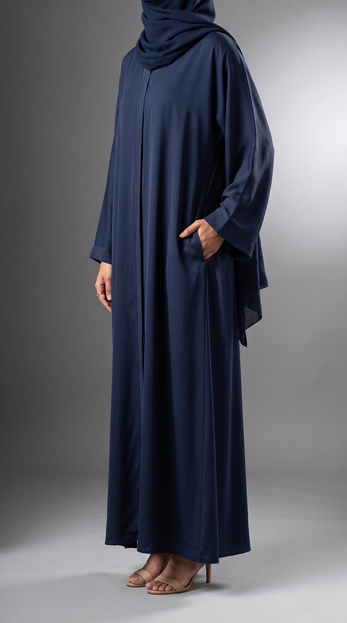 Navy Plain Abaya by Al Deebaj, photo 2