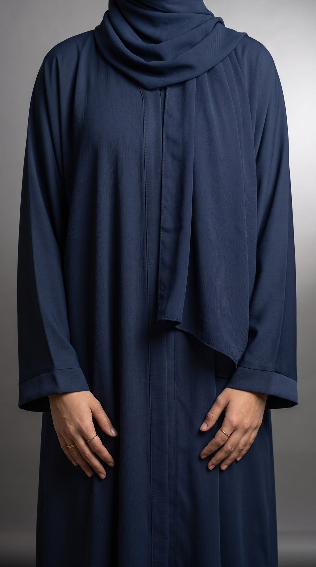Navy Plain Abaya by Al Deebaj, photo 3