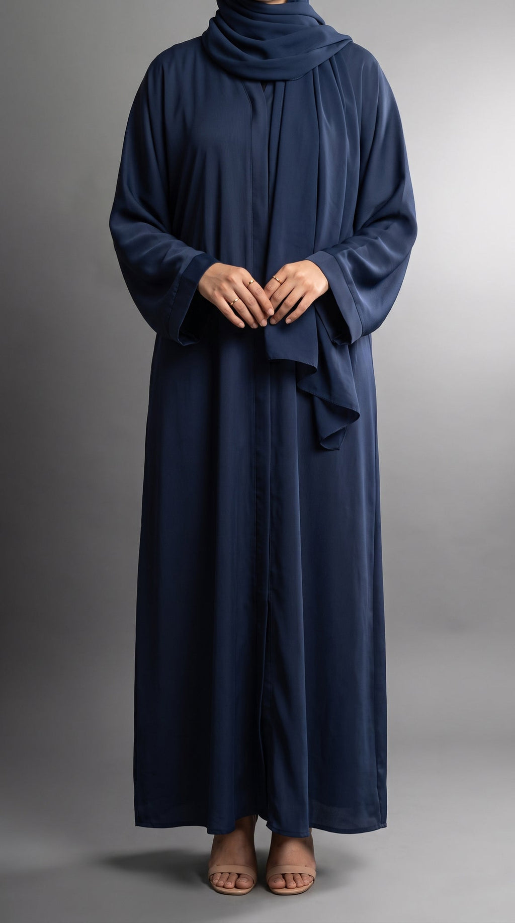 Navy Plain Abaya by Al Deebaj
