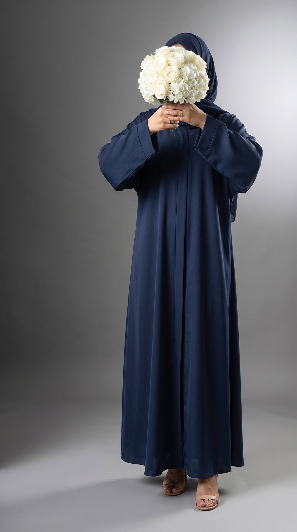 Navy Plain Abaya by Al Deebaj, photo 4