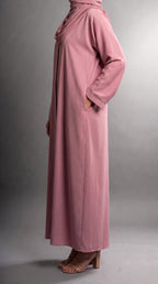 Rose Pink Plain Abaya by Al Deebaj, photo 2