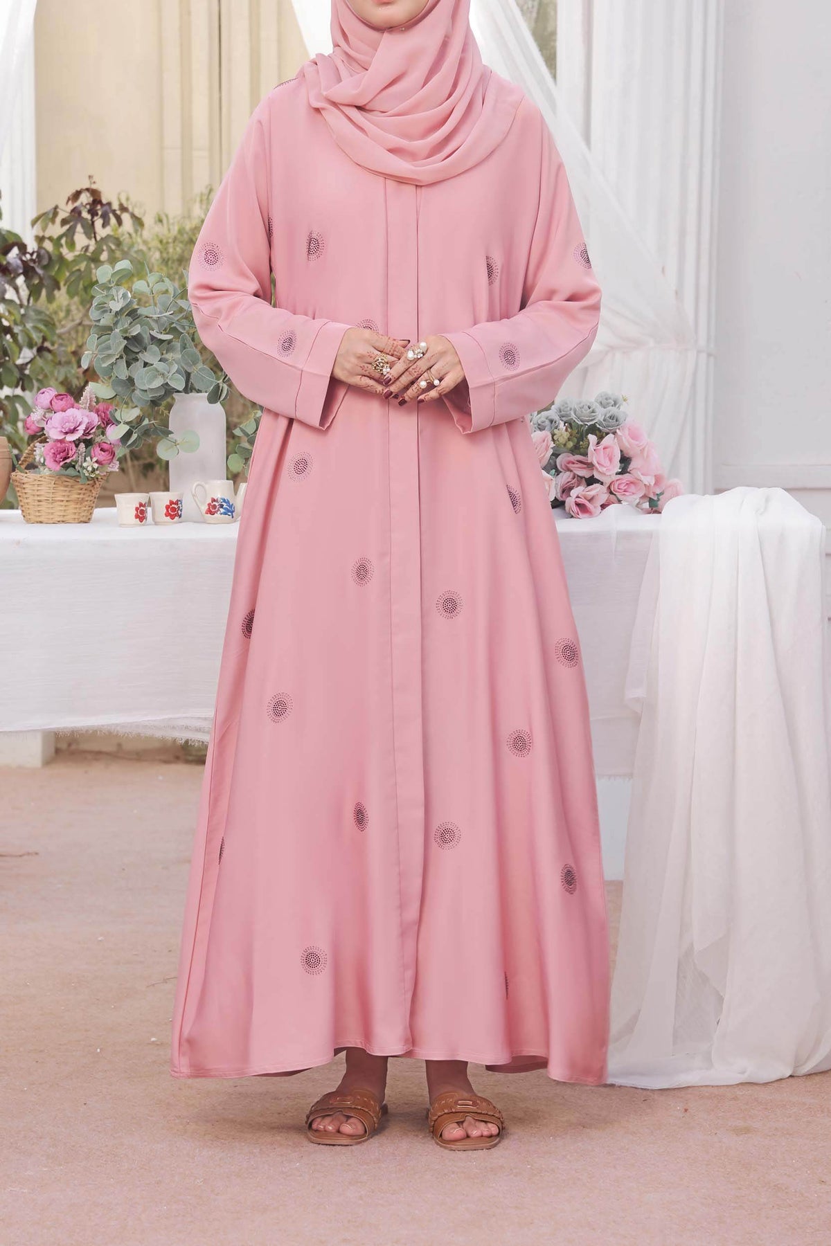 Hoorain Pink Abaya by Al Deebaj