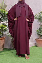 Eshaal Maroon Abaya by Al Deebaj