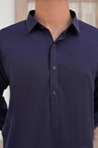 Purple Plain Oxford Kurta Shalwar by Al Deebaj, photo 2