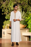 Moroccan Off-White Jubbah by Al Deebaj